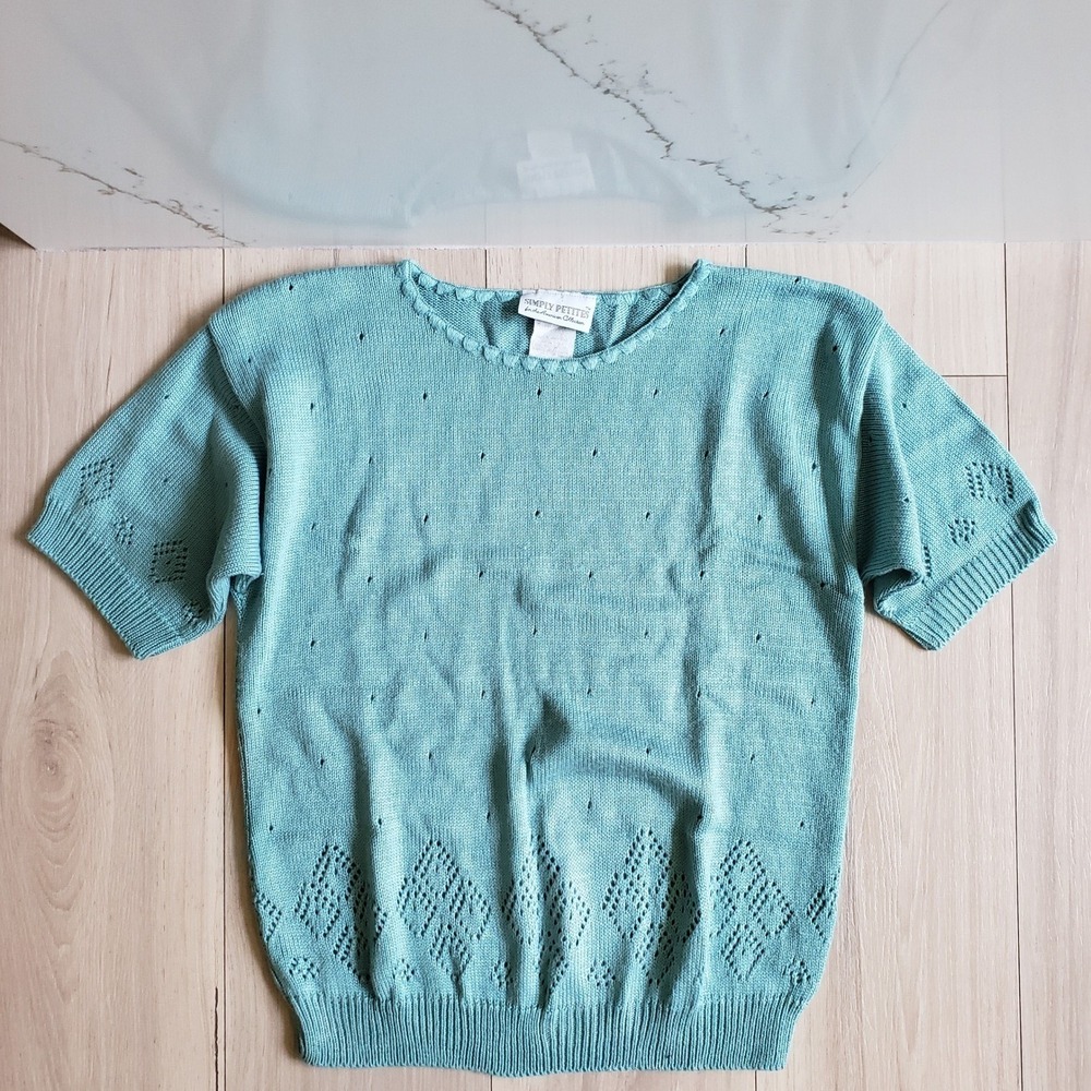 Vintage Knit Sweater Womens S Simply Petites Made in USA